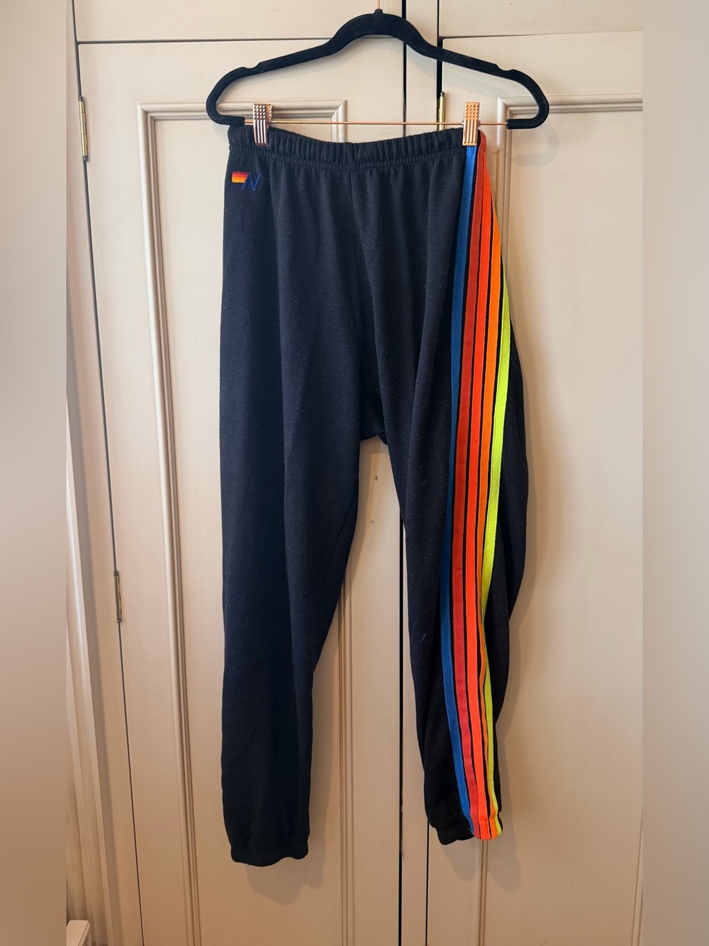 Aviator Nation Neon 5 Stripe  Sweatpants. Size Small. Gentle Preloved Condition.
